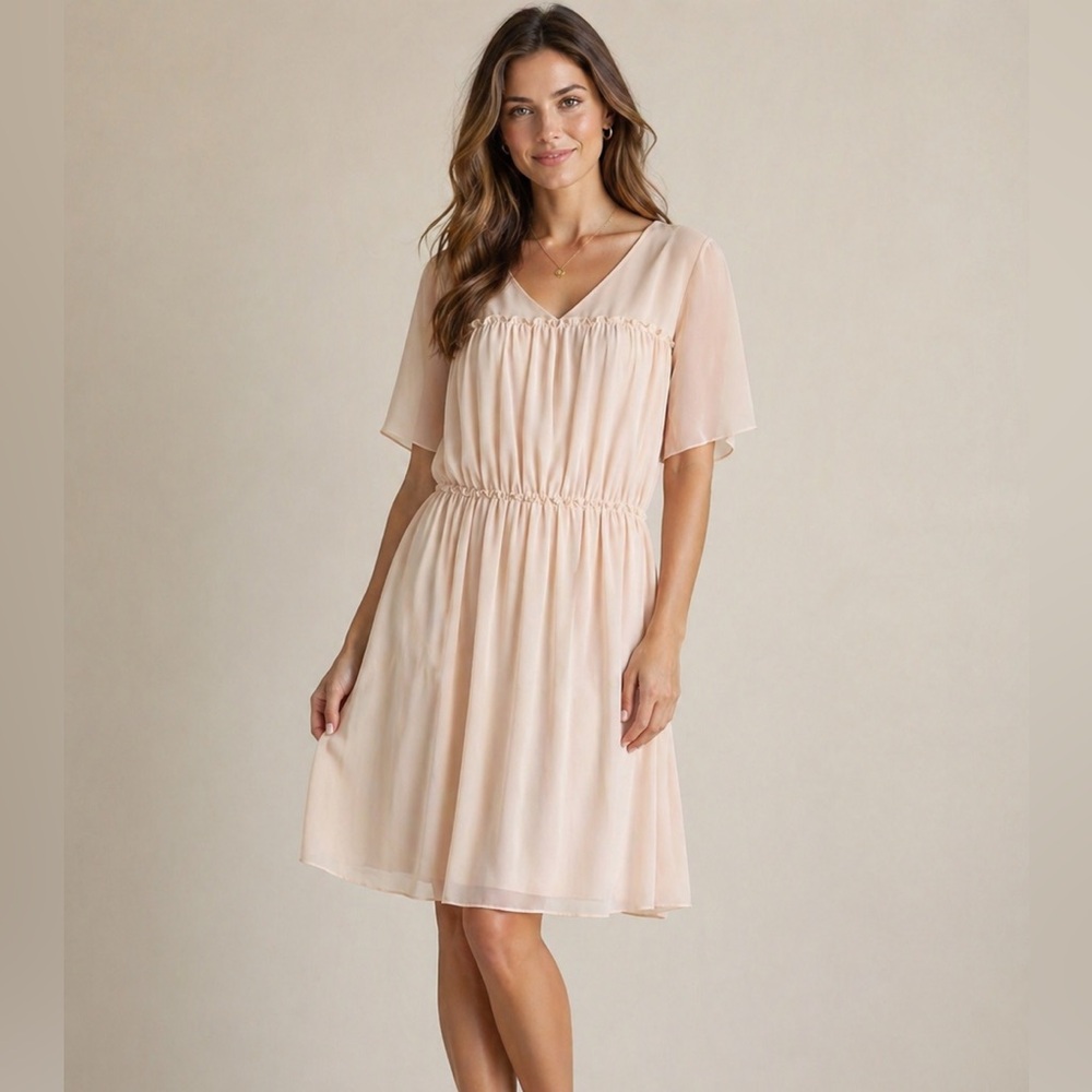 G.I.L.I. Peach flowy dress size M